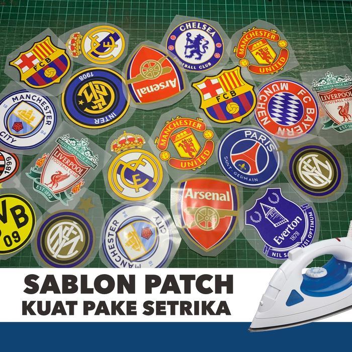 PATCH STIKER SABLON BAJU Logo Setrika cetak DTF Sablon iron patch setrika LOGO KLUB BOLA LIGA
