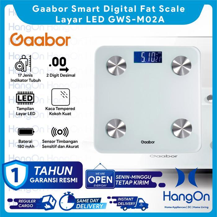 Gaabor Smart Digital Fat Scale Layar LED Timbangan Komposisi Tubuh GWS-M02A