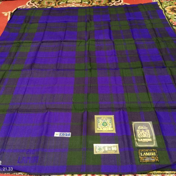 Sarung Lamiri Motif Bhs Kdt Full Sutra Halus Jahit Tengah Sandur Madura Olive Muslim Santri Dewasa