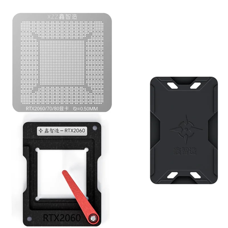 XZZ BGA reballing stencil for GPU RTX2070 N18E-G2-A1 N18E-G2R-A1 RTX2080 N18E-G3-A1 N18E-G3R-A1 BGA