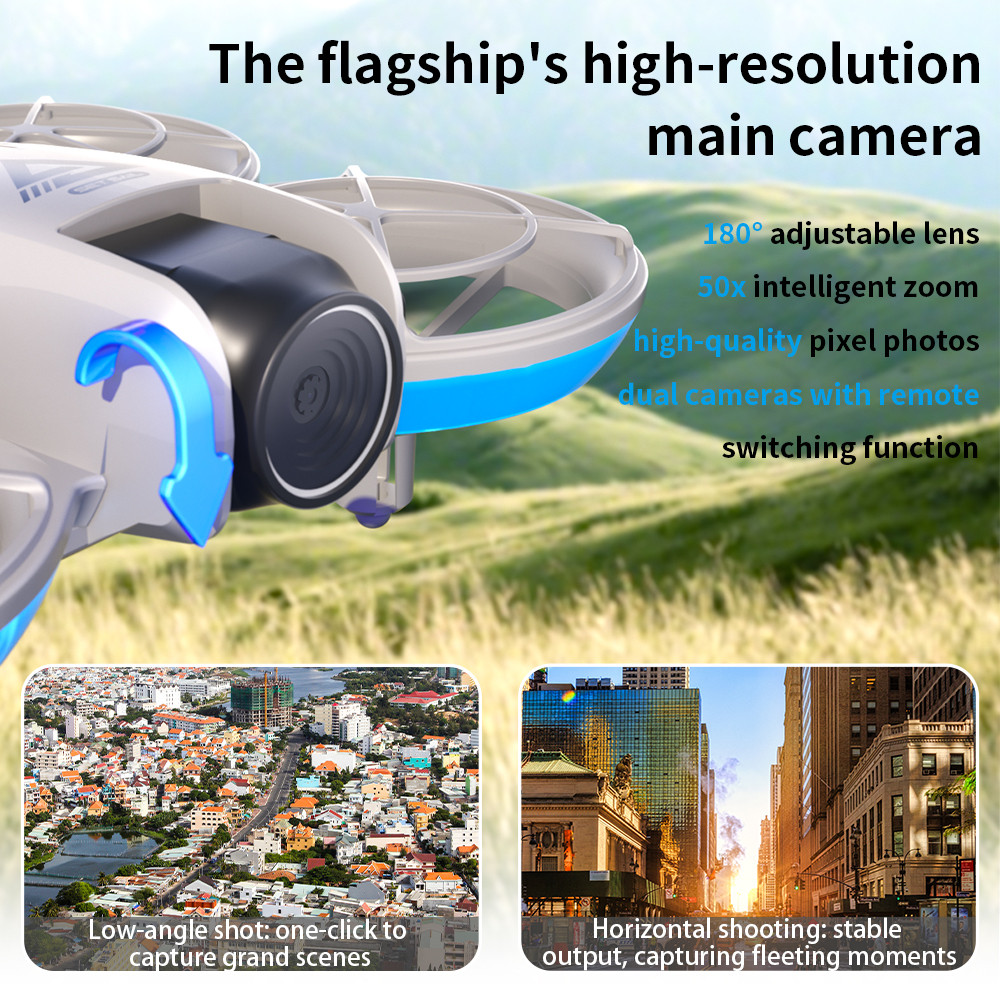 New E69 Mini Optical Flow Drone Dual optical flow cameras with screen control Six-axis gyroscope for