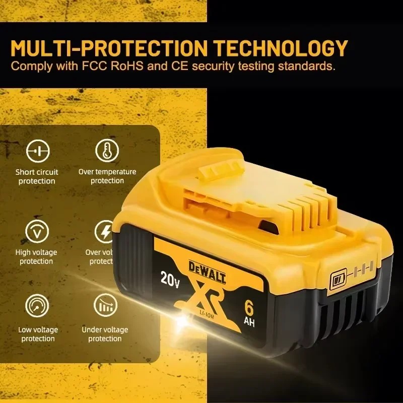 Original dewalt flexvolt battery 20V 5AH/6AH DEWALT,, DCB606 DCB182 DCB205,DCB118 fast charging
