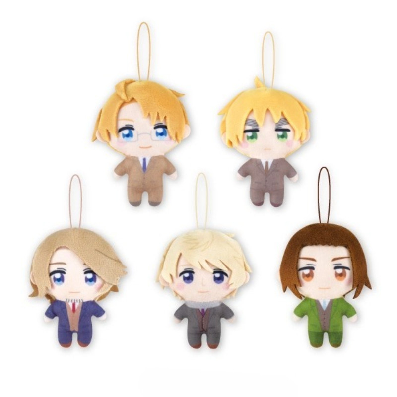 8cm Hetalia Axis Powers Mini Plush Doll Feliciano Vargas Alfred F. Jones Ludwig Beilschmidt Stuffed