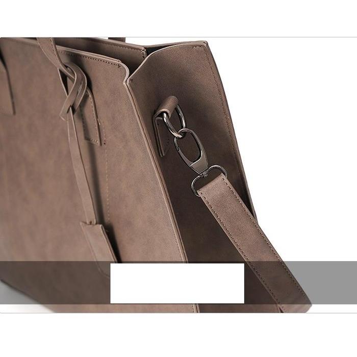 Promo Tote Bag Tas Selempang Kulit Tas Kulit Pria Tas Kerja Pria Vosca Khaki Kantong Totebag