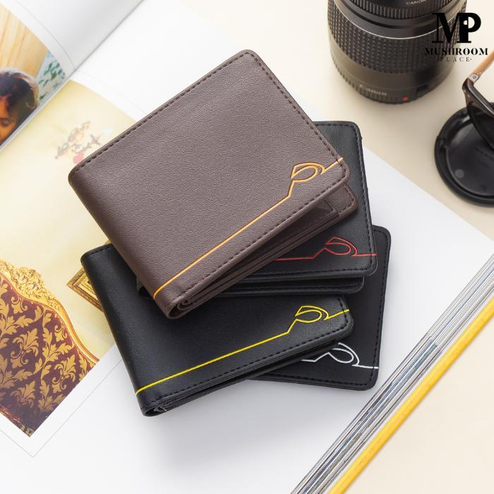 New Dompet Remaja Cowok Keren Lipat Dua Pendek Hitam Planet Ocean Original