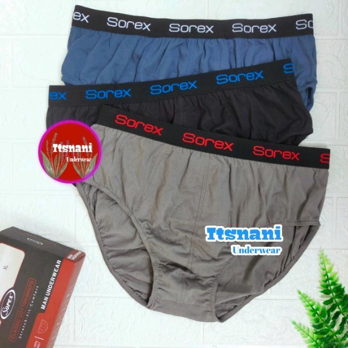 Promo Cd Pria Sorex M 3007 Katun Karet Boxer Isi 3Pcs Celana Dalam Cowok Sorek Berkualitas