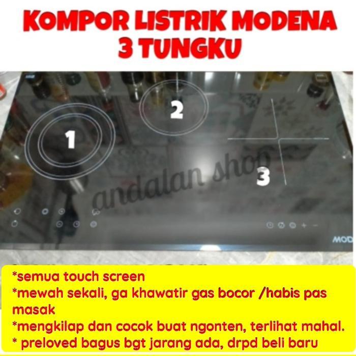 Kompor listrik modena/kompor induksi mewah/modena bk 1731/kompor 3 tungku/kompor modena