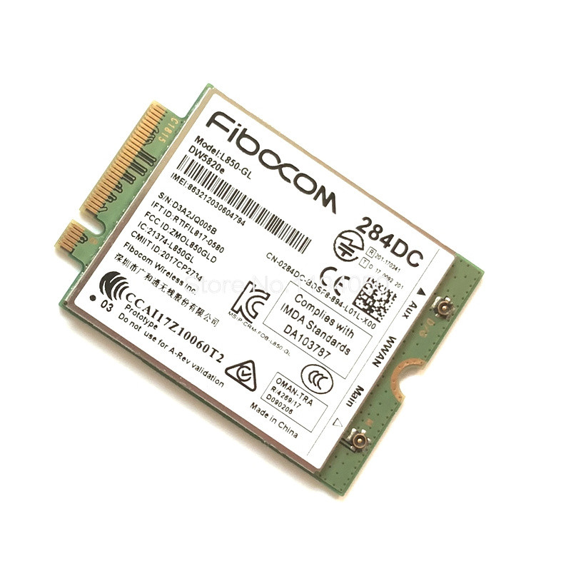 WDXUN for DW5820e L850-GL LTE/WCDMA 4G WWAN Card Module 0284DC 4G module L850 l850gl