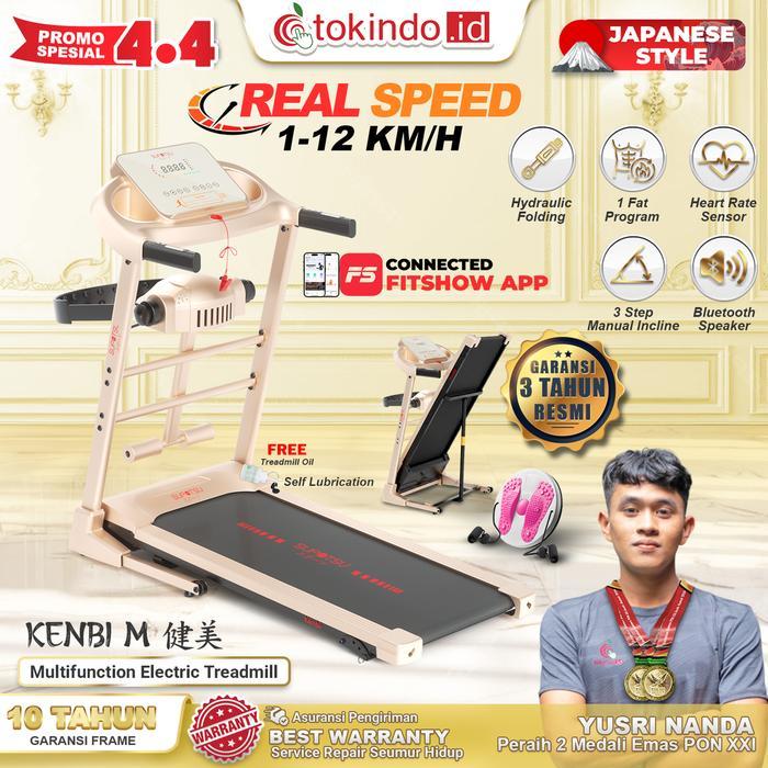 SUPOTSU Kenbi Treadmill Listrik Treadmill Portable Treadmill Multifungsi Treadmil Lipat Treadmill