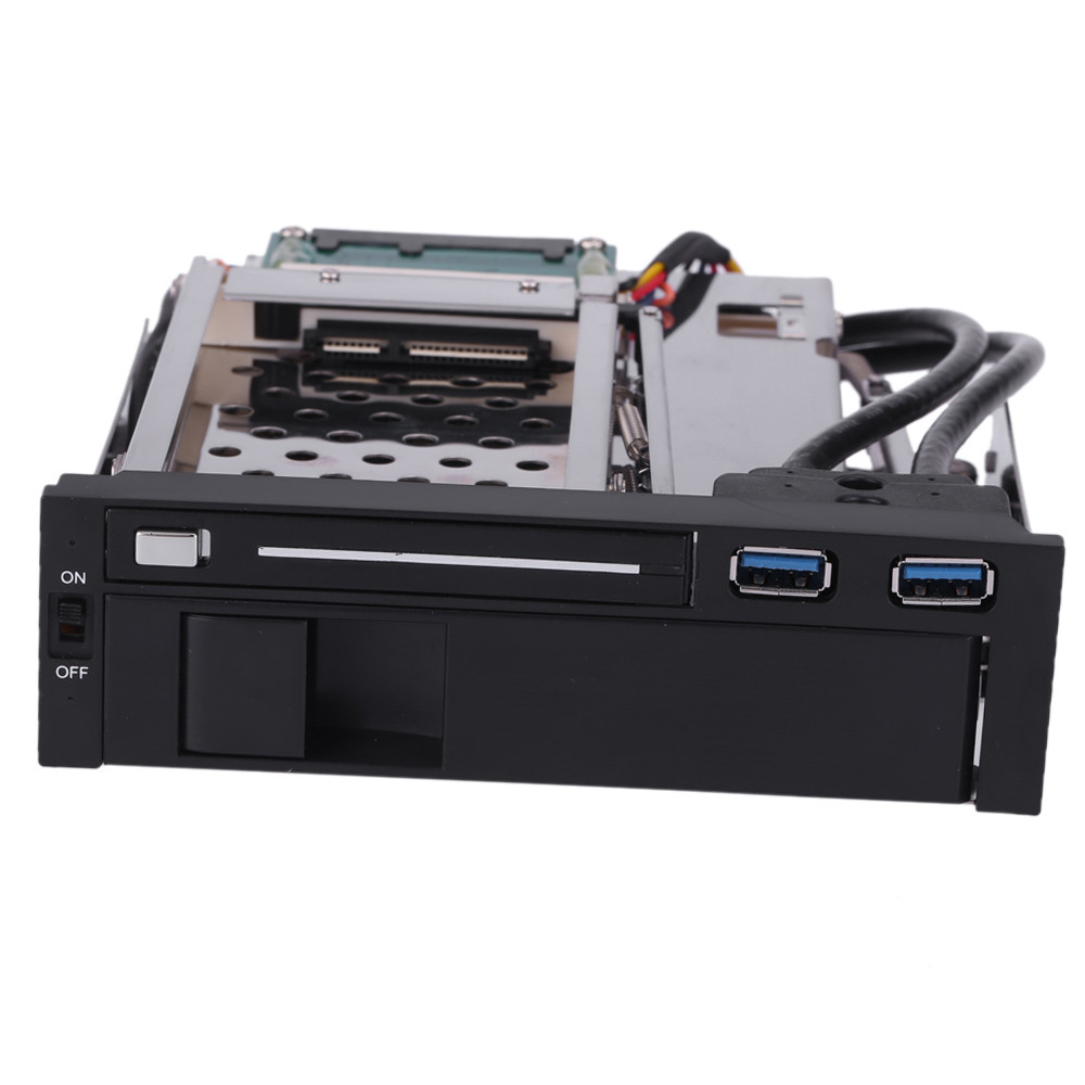 Dual Bay 3.5" 2.5" SATA III Hard Drive HDD & SSD Tray Caddy Internal Mobile Rack Enclosure Docking