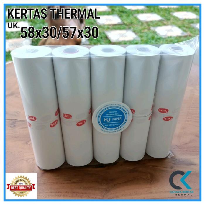 Kertas Struk Thermal Logo Link 57x30mm - 10 Roll - Printer, Stationery