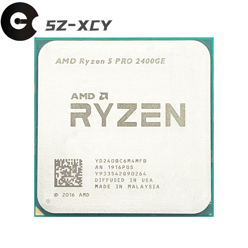 AMD Ryzen 5 PRO 2400GE R5 PRO 2400GE 3.2 GHz Quad-Core Eight-Thread 35W CPU Processor YD240BC6M4MFB