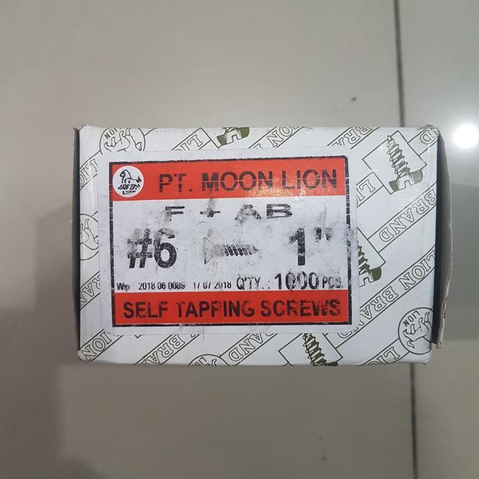 (1000 PCS) #6 x 1 " inch MOON LION Screw Sekrup Skrup Kayu / 1 DUS .