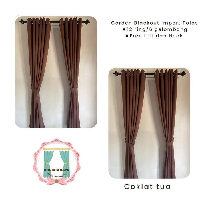 "New" Gorden Blackout Import Polos Super Tebal serat shafron doff