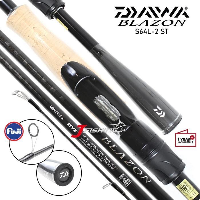 Joran Daiwa Blazon S67Ml S63Ul S64L S68Mh S69L Casting Spinning L 2 Section Resmi