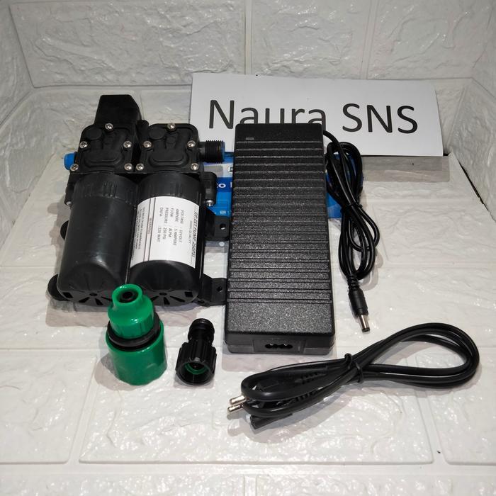 DINAMO PUM POMPA AIR DC 12V 250PSI DAN ADAPTOR 12V 10A FLOW 8LPM