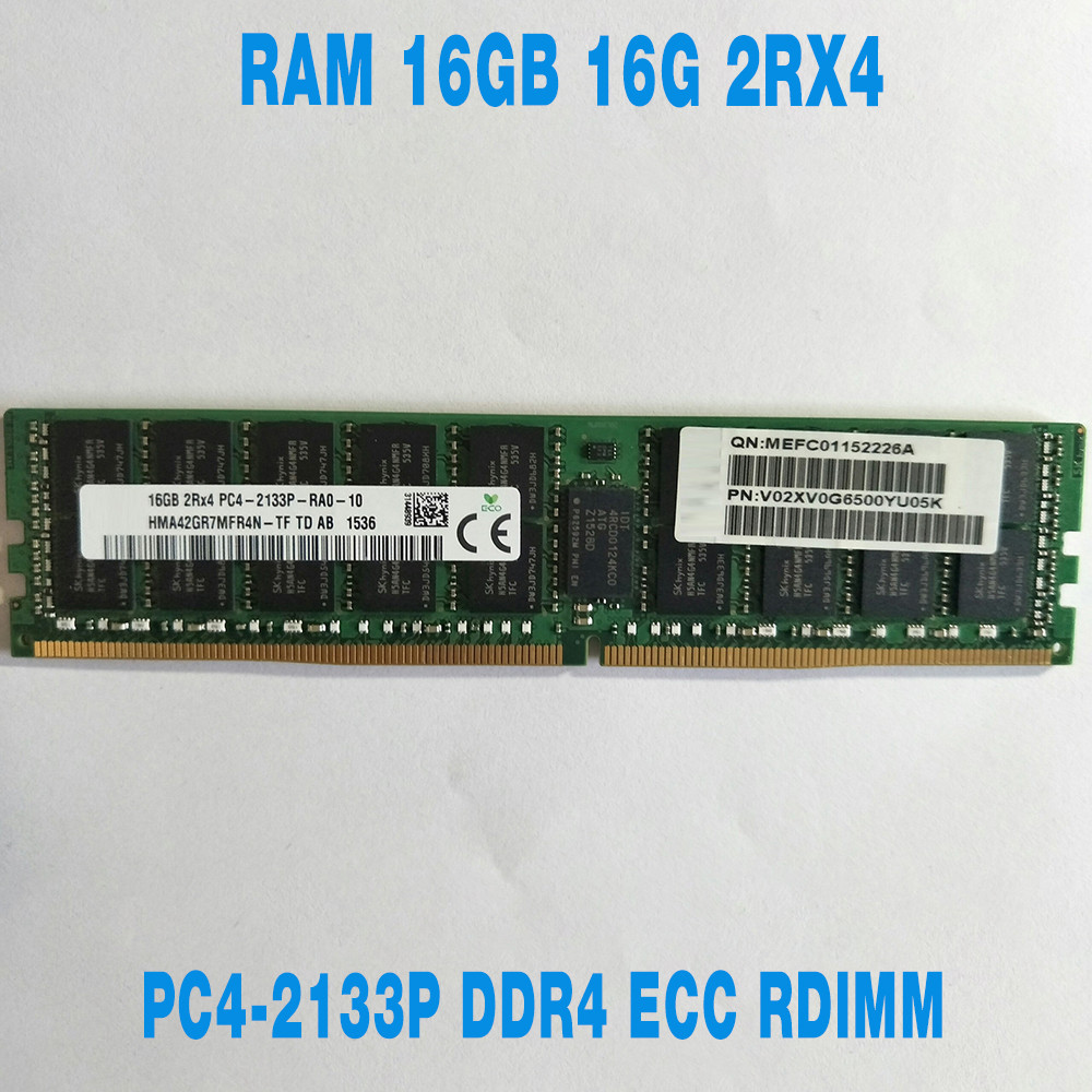 1PCS Server Memory RAM 16GB 16G 2RX4 PC4-2133P DDR4 ECC RDIMM