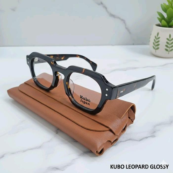 Kubo 56059 Frame Kacamata Tebal Japan Bold Square Asetat Original Pria Wanita Bahan Plastik Asetat