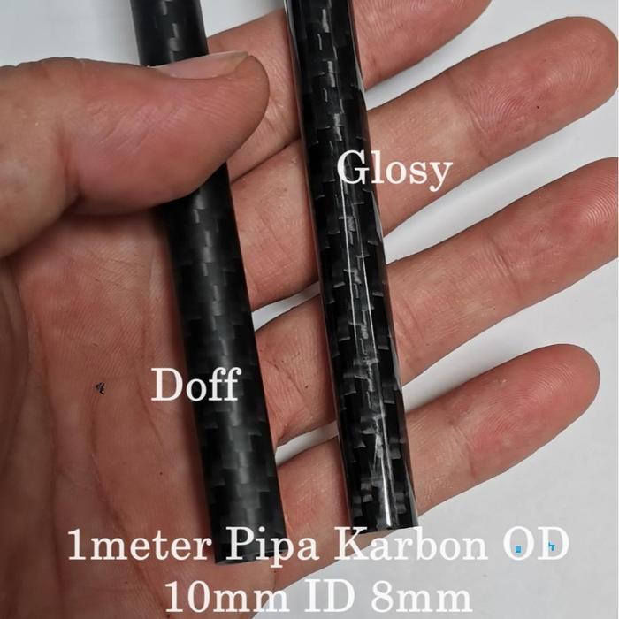 1Meter Pipa Karbon 3k Carbon Tube OD 10 Diameter 10mm ID 8mm glosy
