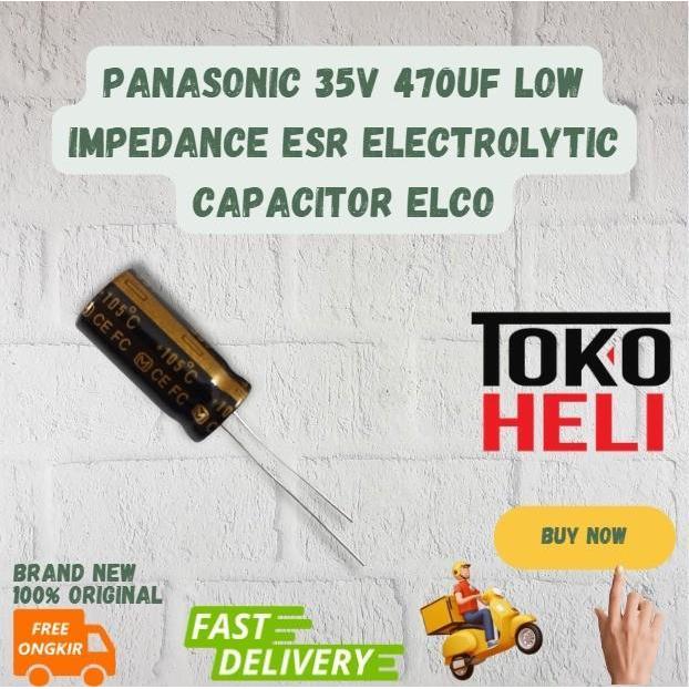 Panasonic 35V 470Uf Low Impedance Esr Electrolytic Capacitor Elco