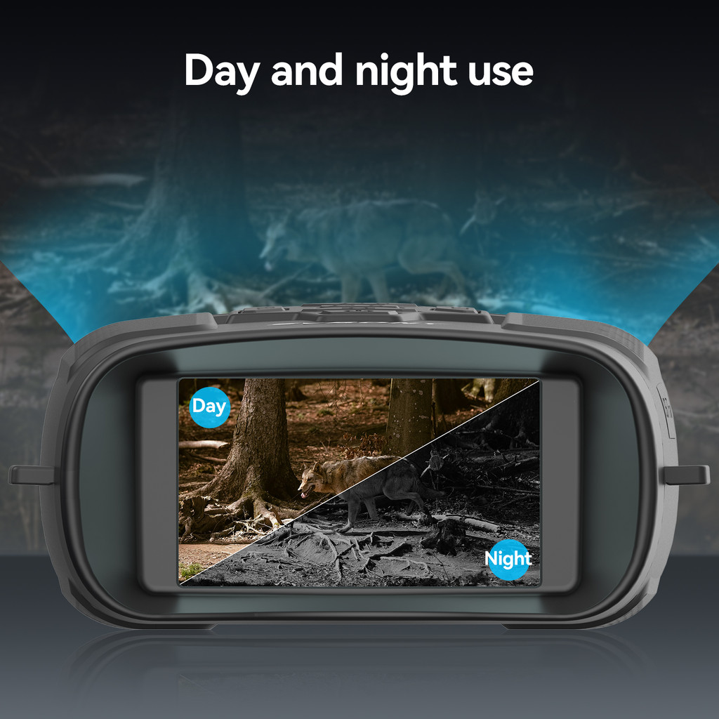 Svbony SA206 4K Night Vision Goggles, 3" Screen, 8X Zoom, 5000mAh Battery, 32GB Card for Camping,