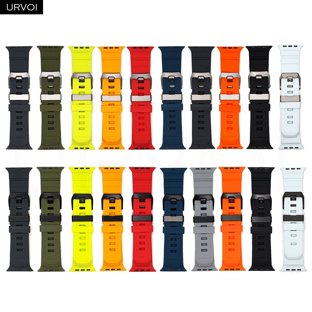 URVOI Band for Apple Watch Ultra 3 2 Series 11 10 9 8 SE Liquid Silicone Rubber Rocky Point strap
