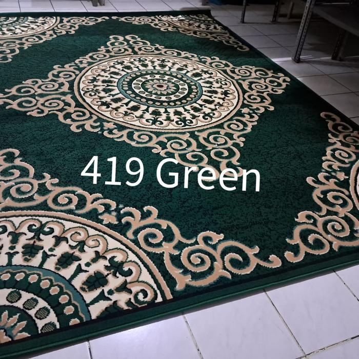 Karpet Permadani Moderno Momento Besar Jumbo 210x310 cm Hijau Green