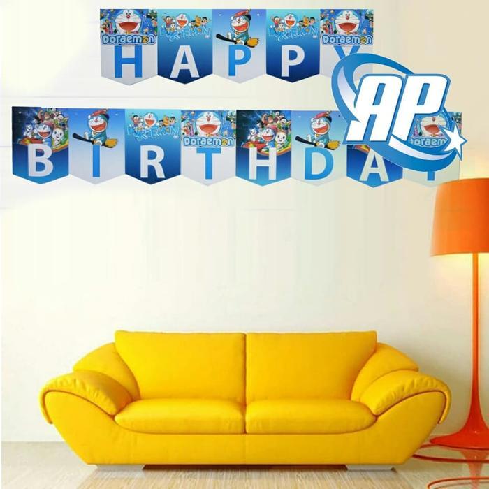 Banner Hbd Doraemon/ Bunting Flag Doraemon/ Banner Ultah Karakter