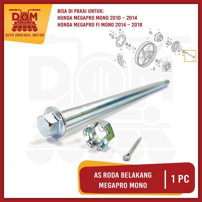 Ready As Roda Belakang Megapro Monoshock (Psp) - As Tromol Fork Belakang Motorcycle Motor Honda