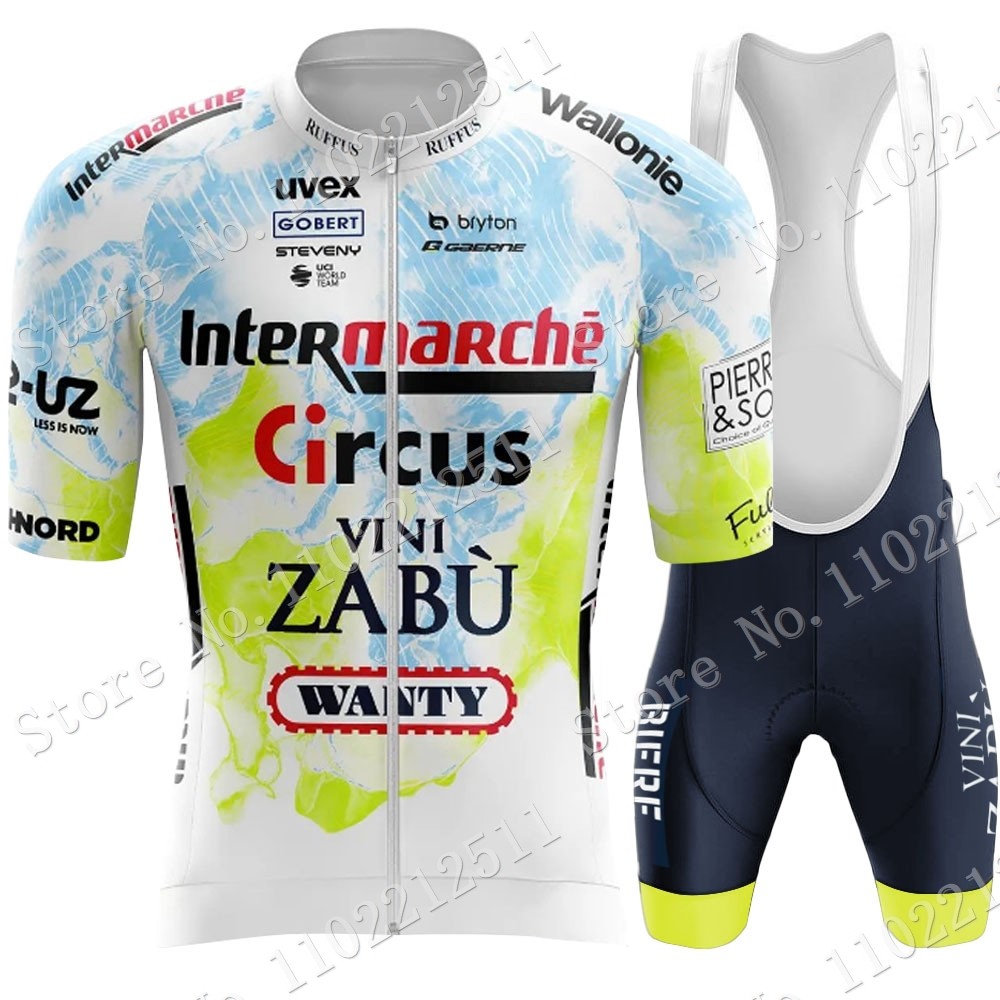 Team Wanty Cycling Jersey 2023 Set Men Short TDF Short Sleeve Clothing Road Bike Shirts Suit Bicycle