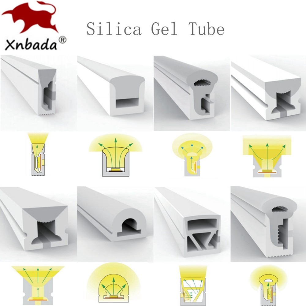 WS2811 WS2812B WS2813 WS2815 5050 LED Neon Rope Tube Silica Gel Flexible Strip Light Soft Lamp Tube 