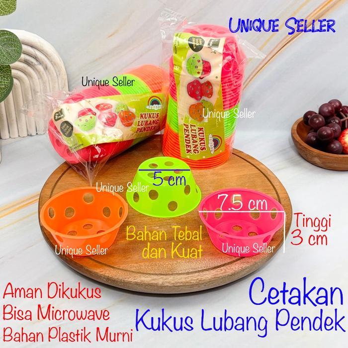 [Isi36] Cetakan Kue Kukus Lubang Pendek 7.5 cm / Cetakan Kue Kukus Lubang Plastik Tebal Pendek
