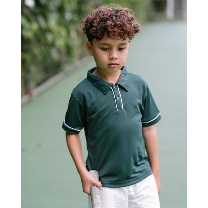 LEWIS EMMA - Kent Dry-Fit Polo Shirt (6-14 Tahun) Baju Olahraga Anak Laki-Laki Lengan Pendek
