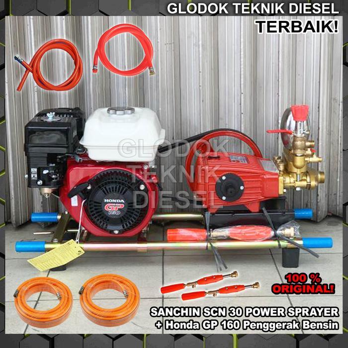 Sanchin Mesin Power Sprayer SCN 30 + Honda Engine Bensin SCN30 Paket
