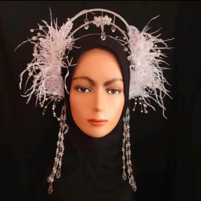 Mahkota korea juntai kristal / Homemade / Murah / Mahkota pengantin Perempuan