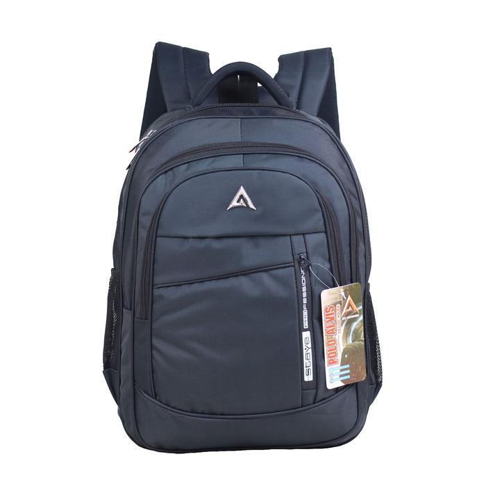 POLO ALVIS - Pro Swift Tas Ransel Pria Dewasa Backpack Sekolah Kerja Hitam Laptop 15inch Nylon Alto