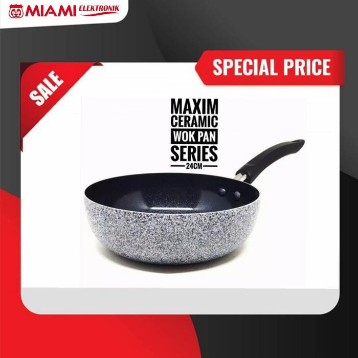 Maxim Neostone Deep Wok 24CM / Wajan Ceramic Neostone 24CM