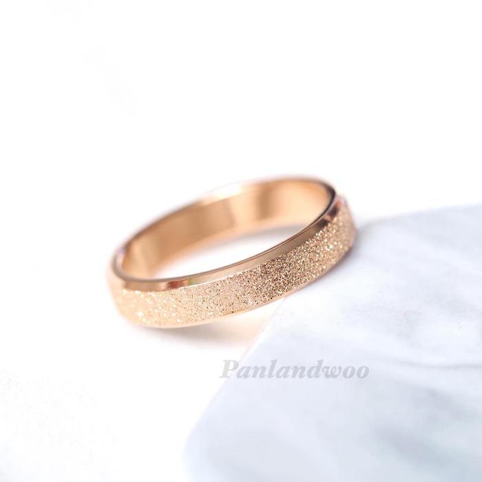 Panlandwoo - Cincin Titanium Wanita Grand - Cincin Aesthetic Mewah Simple Rings