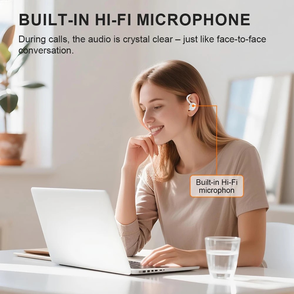 Original Sony SP180 Wireless Earbuds Tws Headphones with Mic Sports Ear Clip Headphones Stereo