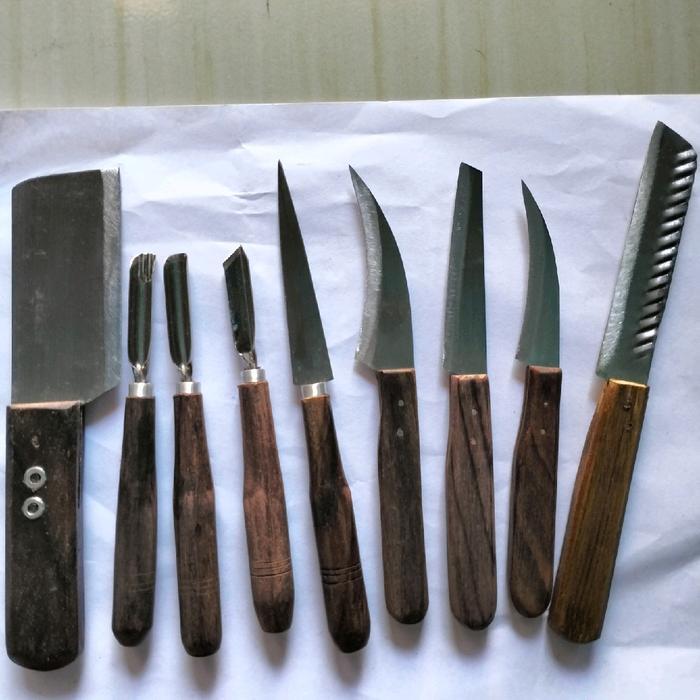 Premium Pisau Garnish/ Pisau Carving Pisau Tumpeng Isi 9 Stainless Original