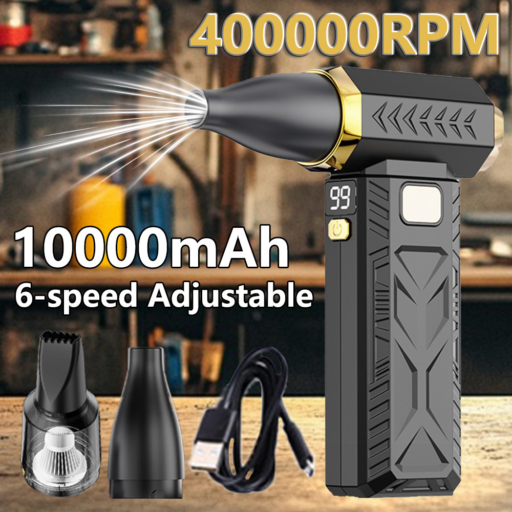 400000RPM M18 Mini Air Blower with Screen Display 10000mAh Turbo Violent Blower Jet Fan for Keyboard