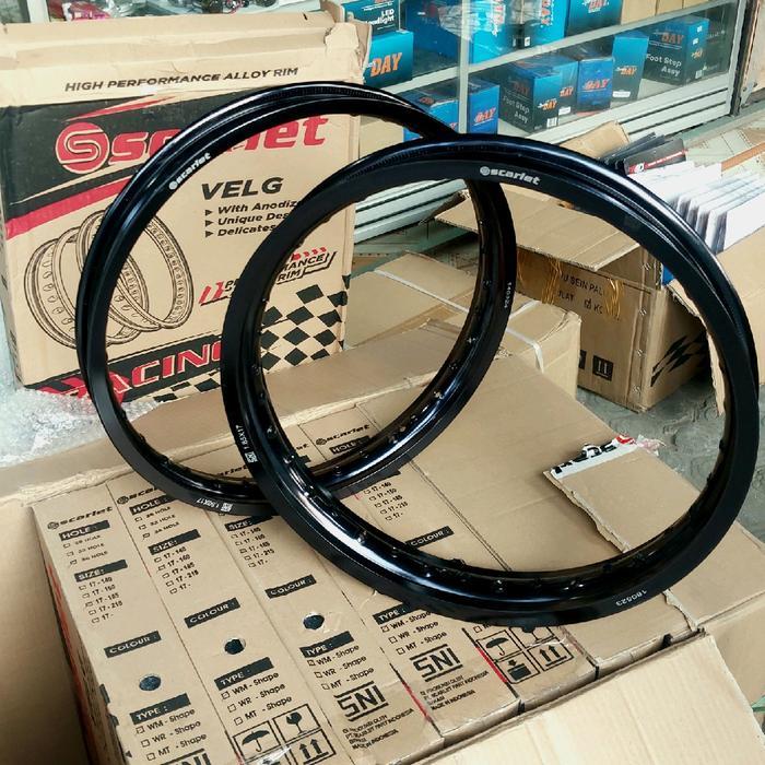 Velg Scarlet Ring 17 160-185 Hitam Glosy