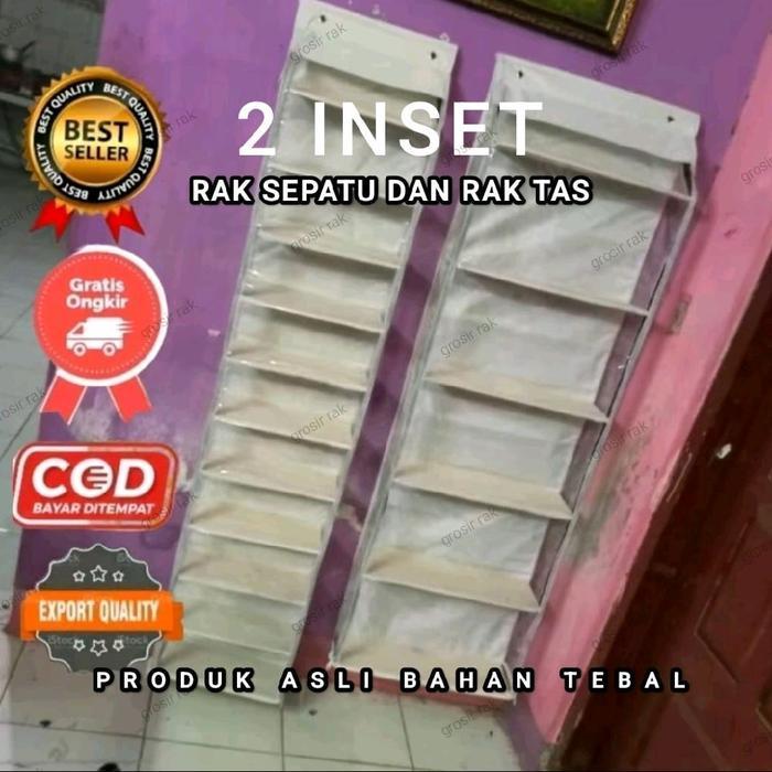 Rak SET 2 IN Rak gantung set 2 in 1 Rak tas dan rak sepatu gantung set rak tas gantung dan rak