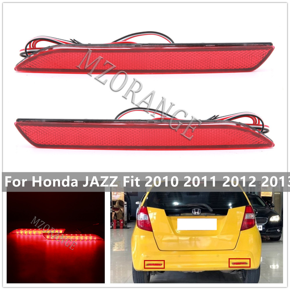 2 Buah Lampu Reflektor Bumper Belakang LED untuk Honda JAZZ Fit 2010 2011 2012 2013 untuk CRZ CRV Ac