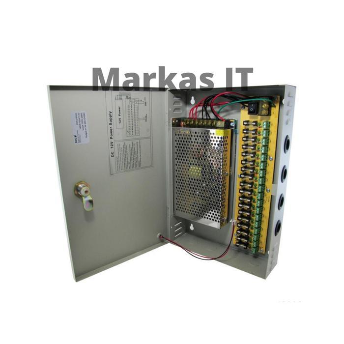 Power Supply 12V 20A + Box (Cctv Power Supply)