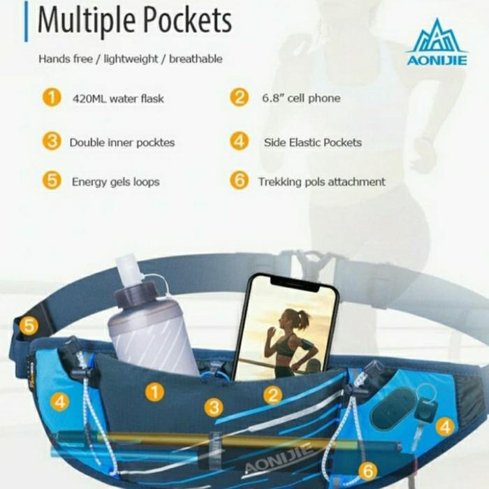 New Tas Pinggang Waist Bag Pack Trail Running Ultralight Original Aonijie