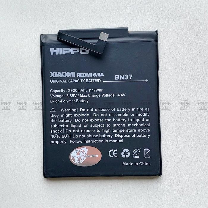 Baterai Hippo Double Power Original Xiaomi Bn37 Redmi 6 6A 6 A Battery