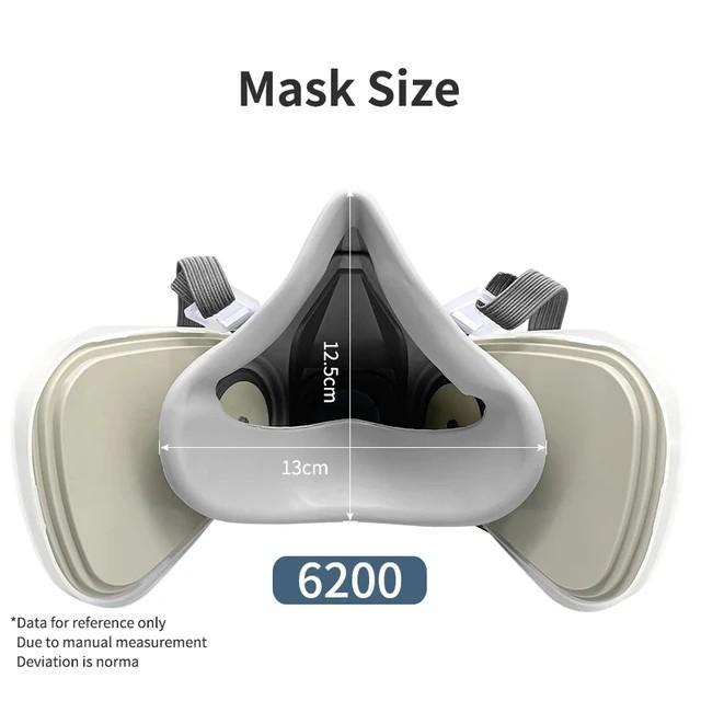 MASKER 3M 6200 RESPIRATOR + 3M 6006 CARTRIDGE FILTER COMPLETE SET