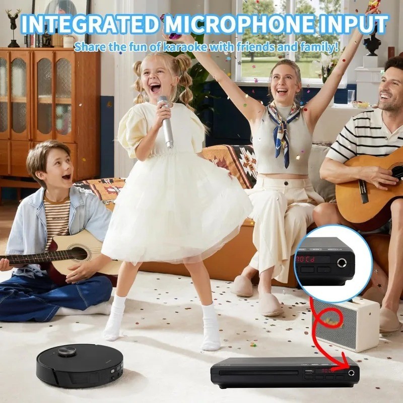 HD-328 Portable 1080P DVD Player With Remote Control USB MP3 MP4 Support Disc Player For Home /TV