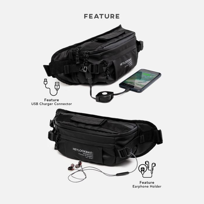 Sale Waistbag Pria Anti Air Weasley Heylook Original- Tas Selempang Sepeda